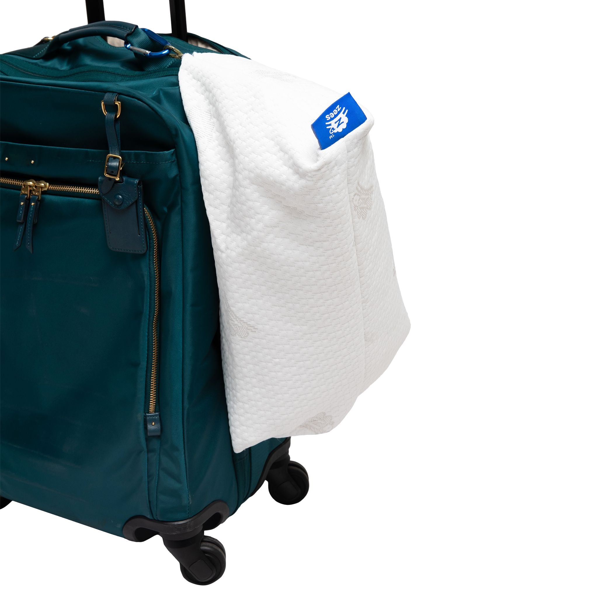 The Zees travel pillow. It fits with any luggage and doesn't have to sit on your neck while you walk through the airport!